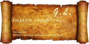 Gajdics Leonóra névjegykártya